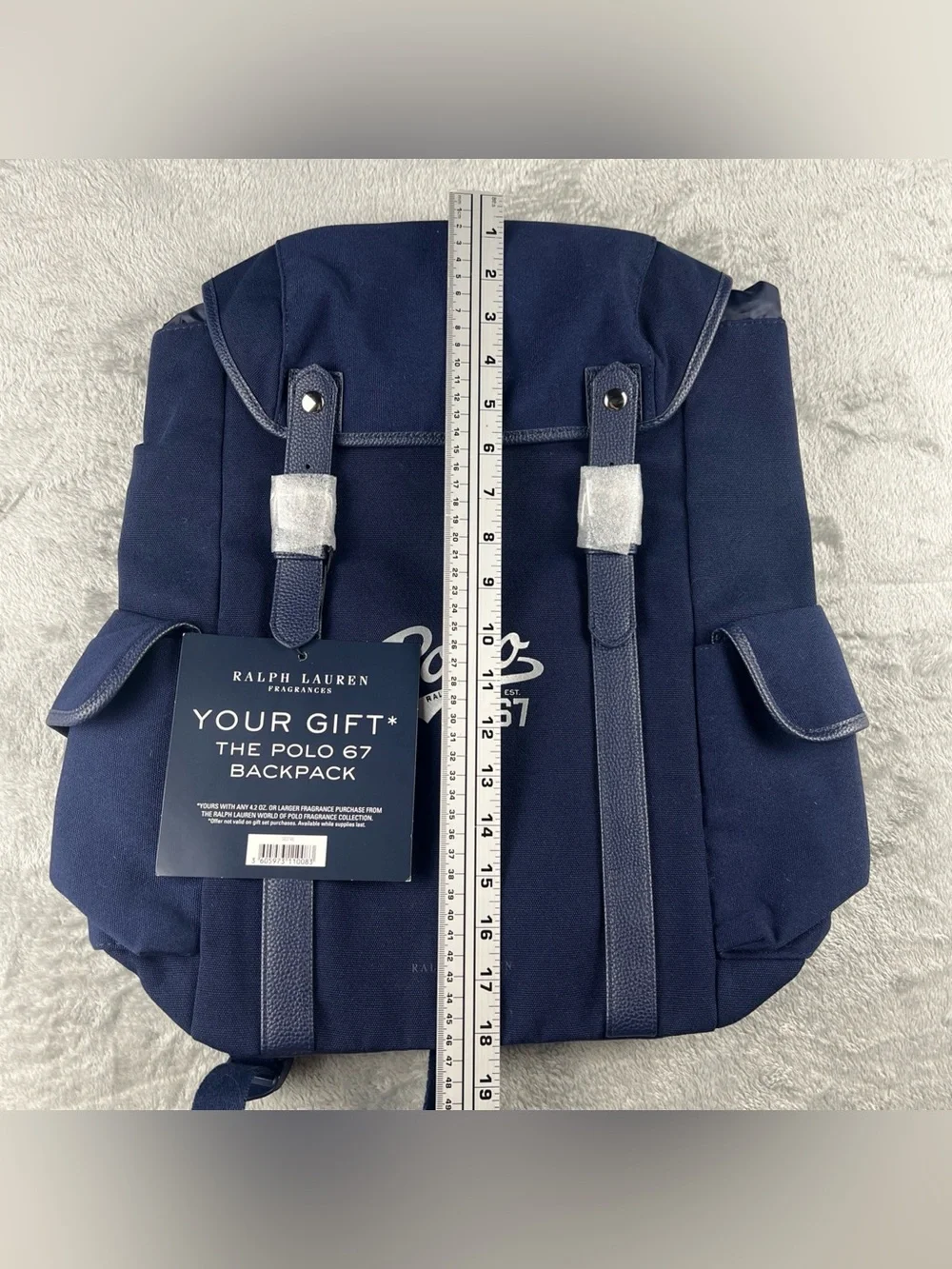 RALPH LAUREN Polo 67 Backpack Dark Blue School Gym Weekend Overnight Hiking Bag